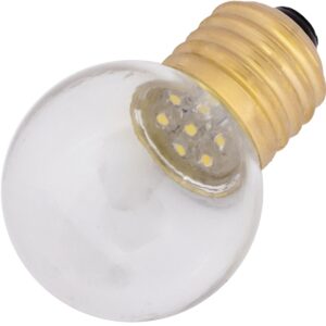 LED E27, 0,7 W, 40 lm, 2700 K, 300° pour l’éclairage festif, blanc, Ø G45mm, piston en plastique, blanc, transparent