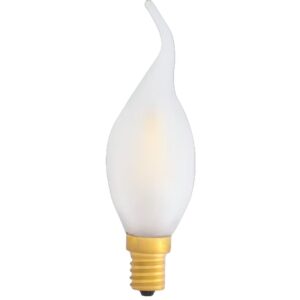 Ampoule LED ELBRO E14, 2 W, 230 V, 200 lm, 2700 K, 300°, Ø35 mm, blanche,opale, Flamme déco