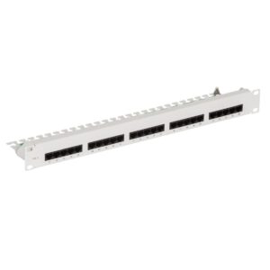 Panneau Voice IT Plus 25 ports, 19" 1UH, UTP, 25xRJ45/nb, télégris RAL7035