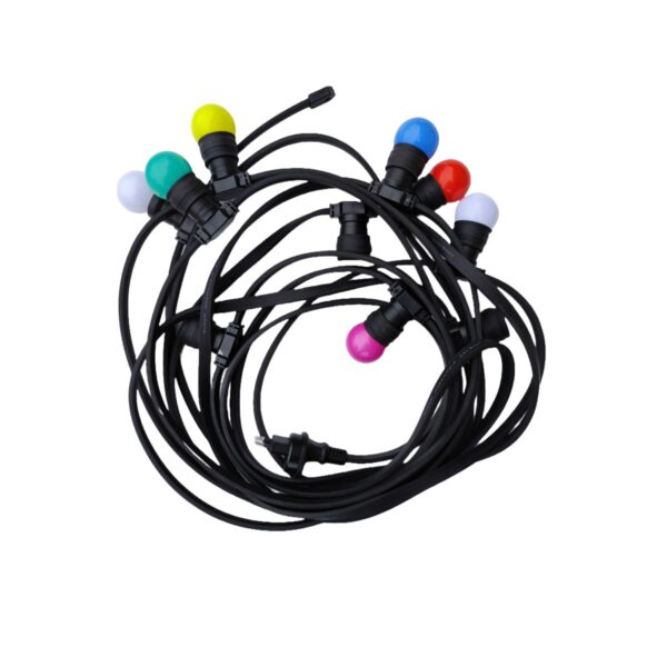 Guirlande d'illumination, 25 m, 25×E27, 230,V, avec T13 IP55, noir – Image 3