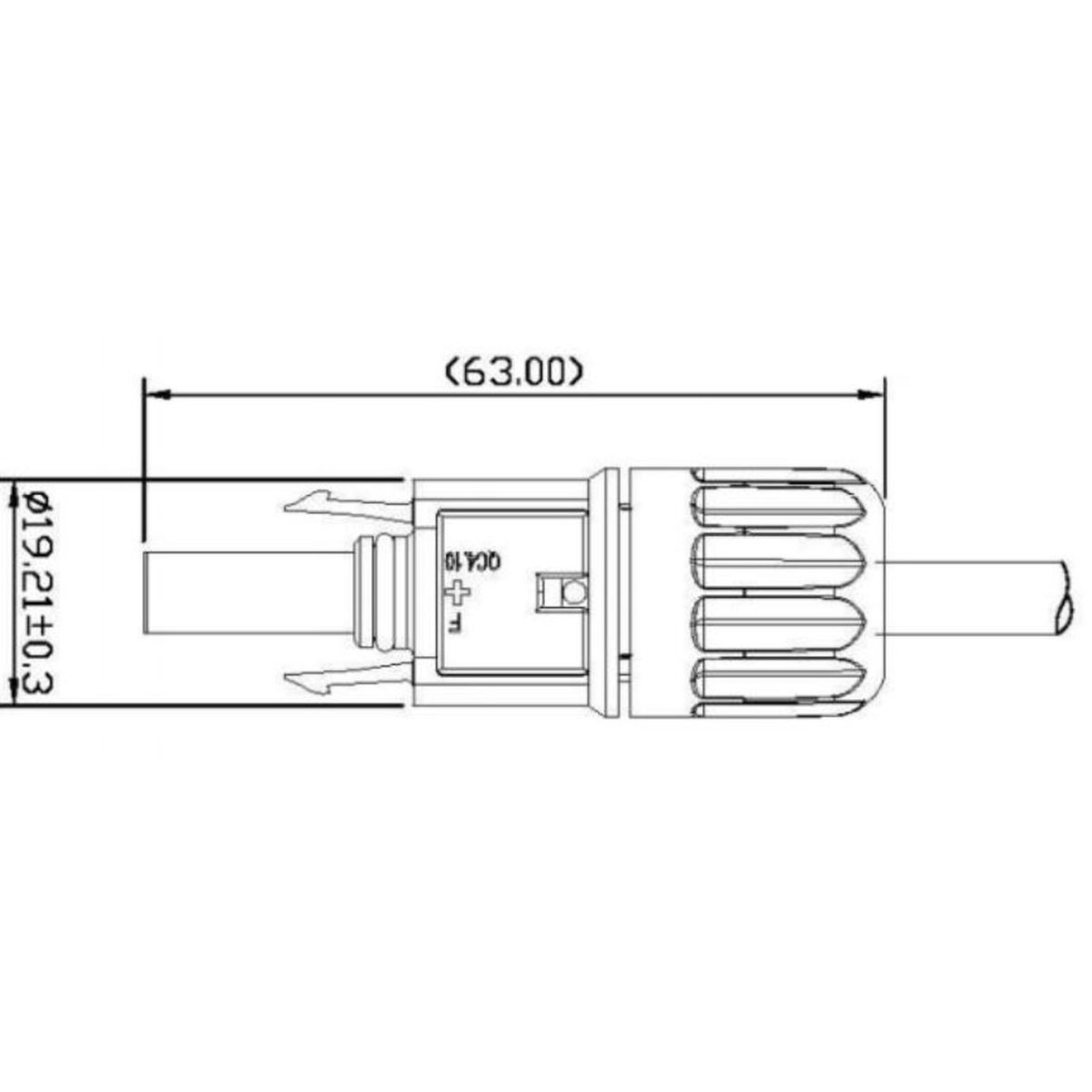 Prise de couplage PV 2.5 - 4 mm², presse-étoupe 5 - 6 mm, noir – Image 2