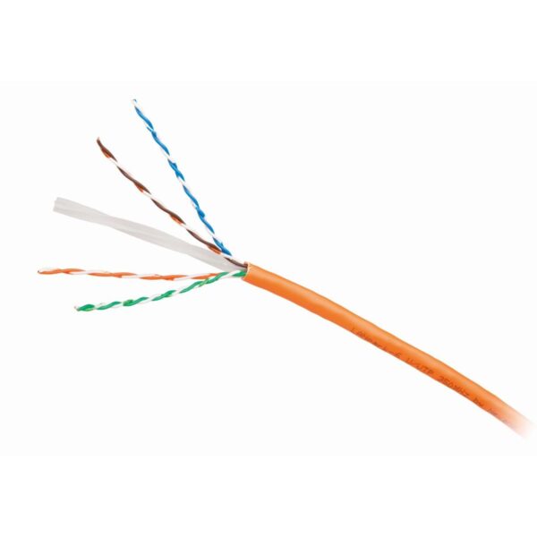Câble d'installation LANmark Cat. 6, U/UTP, 350 MHz, orange, AWG23, LS0H, Box 305 m, Eca
