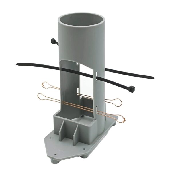 Support de tube ELBRO, pour tubes 4×M16/4×M20/2×M25, gris, 63×195 mm – Image 3