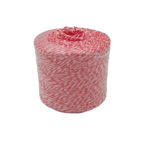 Ficelle de tirage, blanc/rouge, Matériau PP et PE, longueur 900 m, poids 450 g, pour le soufflage dans les tuyaux