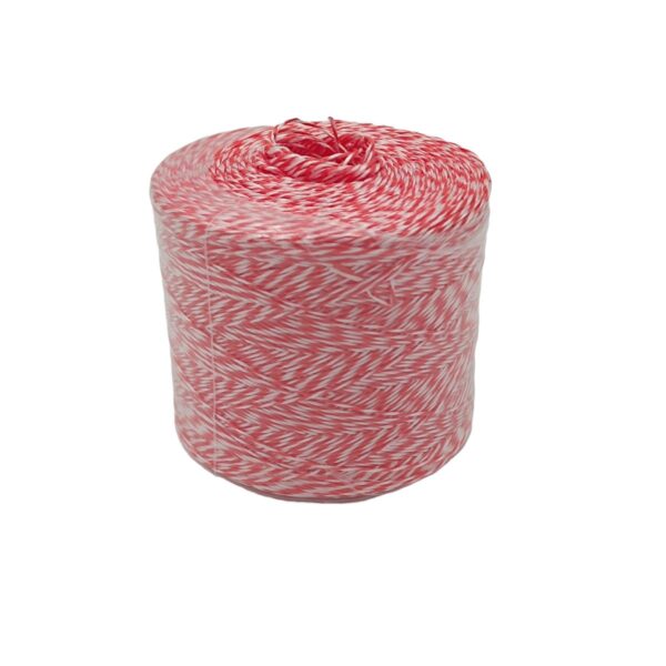Ficelle de tirage, blanc/rouge, Matériau PP et PE, longueur 900 m, poids 450 g, pour le soufflage dans les tuyaux