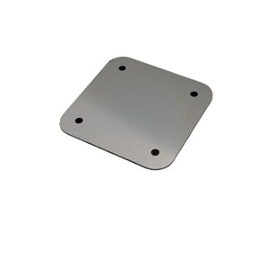 Couvercle étache, pour locaux humides/ mouillés, couvercle d'obturation, épaisseur 1,5 mm, avec joint, 130 x 130 mm, acier V2A