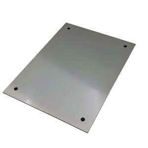 Couvercle étache, pour locaux humides/ mouillés, couvercle d'obturation, épaisseur 2.0 mm, avec joint, 270 x 200 mm, acier V2A