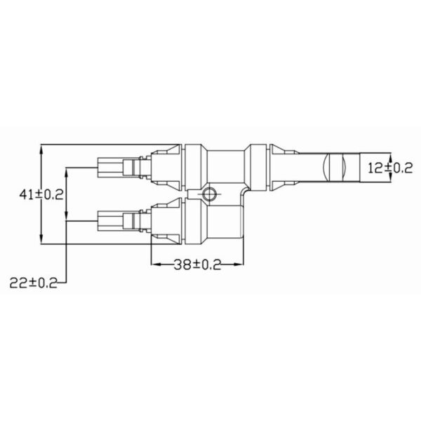 PV-Abzweigstecker Y 2 x Stecker 1 x Kupplung schwarz – Bild 2