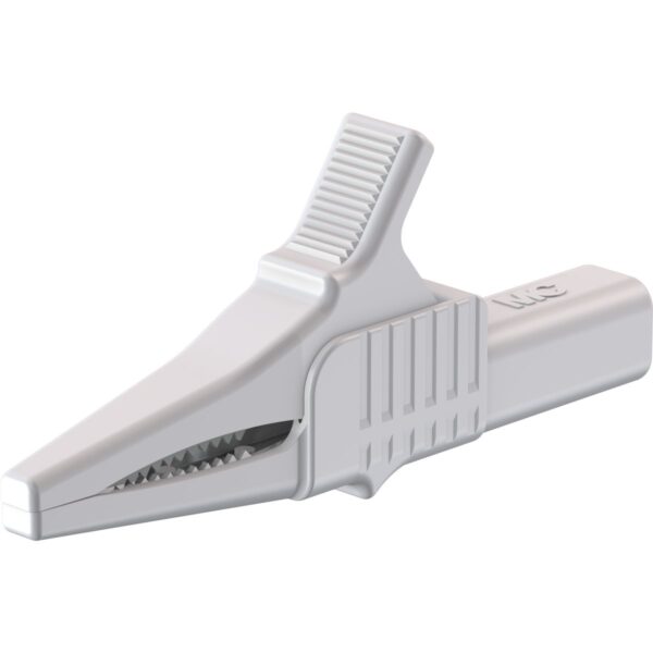 Pince crocodile 4 mm blanche